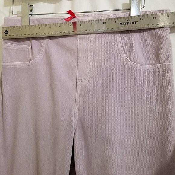Spanx Women’s Light Pink Jean Leggings Size Large – Soft Stretch Denim Pre-Owned - Picture 4 of 16